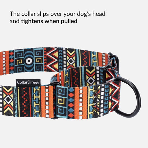 CollarDirect Martingale Dog Collar with Tribal Pattern 1