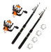 Red Fish Fishing Combo: 2 Reels + 2 Rods 1.80m + 4 Lines Offer 0