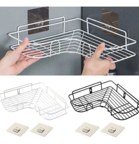 Prateleira Cozinha Banheiro Kit Com 3 Un. Adesivo De Fixação 3