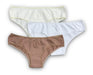 Pack of 3 Plain Cotton and Lycra Culotte Panties - Women 0
