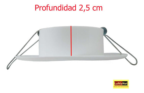 Ferrolux Round White PVC Recessed Spot for LED Dichroic x4 2