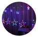 RGB LED Star Curtain Garland 3 Meters Battery Operated 0