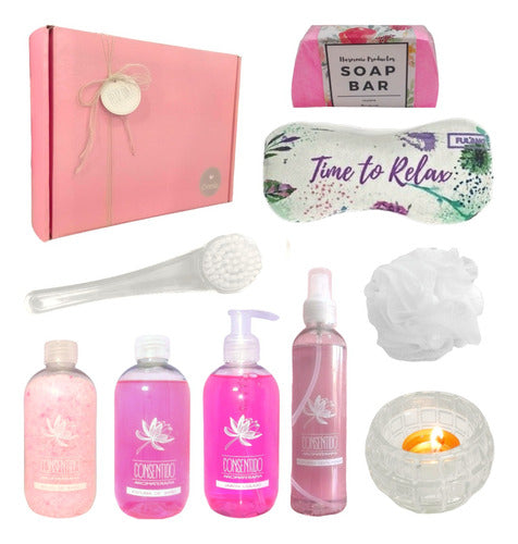Zen Roses Spa Gift Box Set for Women - Relaxation and Pampering Kit - Kit Caja Regalo Mujer Box Zen Rosas Set Spa N05 Feliz Día