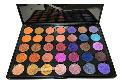 Malibu Glitz Set Maletin De Maquillaje Sombras Shine Y Matte 35 Tonos 2