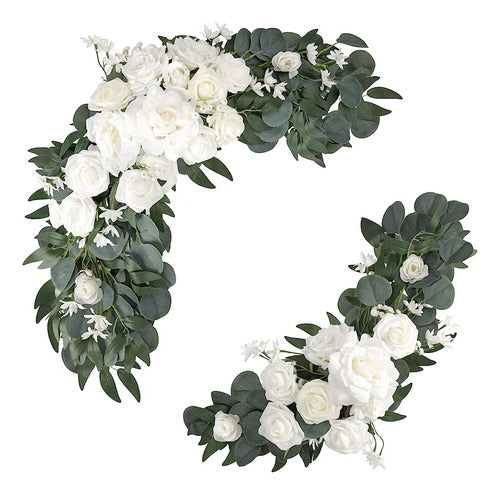 Cocoboo Artificial Flower Swag Wedding Arch Decor 2pcs Rose 0