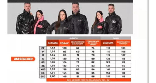 Pioneira Traje Equipo Piloto Lluvia Moto Combate Rpm 3