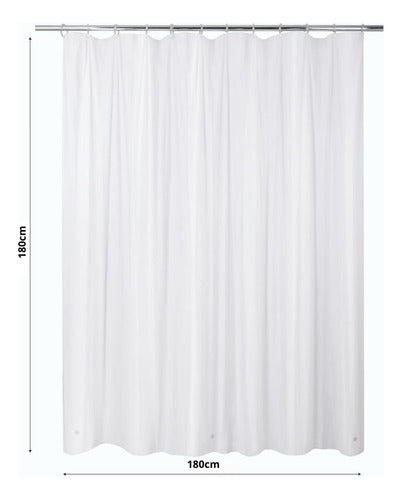 Eliplast Anti-Mold Shower Curtain Liner 180 X 180cm 2