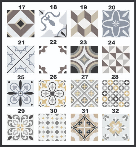 Decorative Self-Adhesive Vinyl Tiles 20x20 16 Units for Kitchens 2