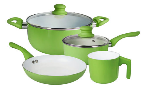 Carol Non-Stick Ceramic Cookware Set 6 Pcs 0