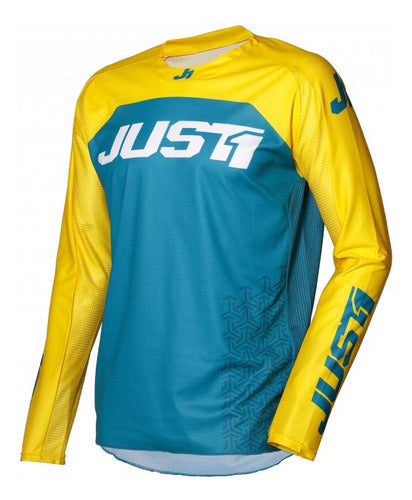 Just1 Jersey Motocross J-Force Terra Blue / Yellow 0