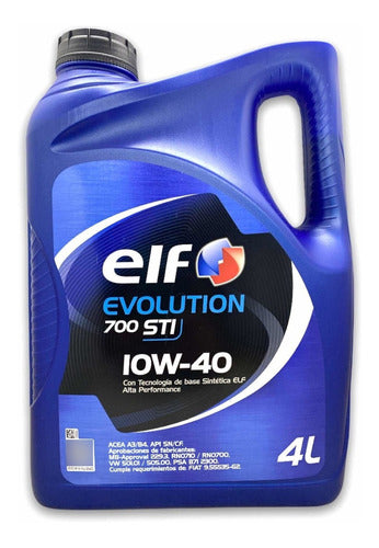 Kit Service 5l Aceite Elf Evo 700 + 4 Filtros Duster 2.0 15+ 2