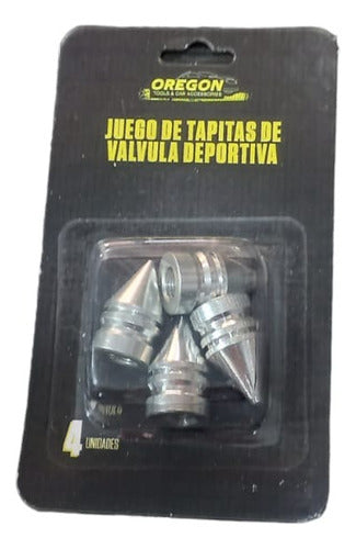 Oregon Juego De Tapitas De Valvula Tunning X 4 Bala Plateada 0