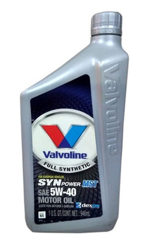 Aceite 5w40 Sintético 0.946 Litros Valvoline 0