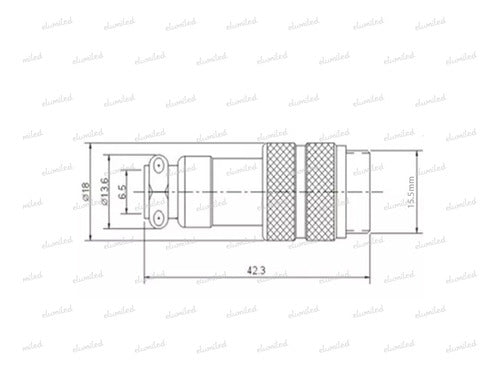 ELUMILED 3 Male Connector Microphone Cable 4 Pin DIN Screw 2