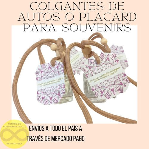 Centro de Conciencia de Luz Beatriz Vera Souvenirs X5 Perfume Con Aroma Ambientes, Colgante 7cc 1