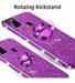 Nancheng Funda Para Samsung Galaxy A21s Con Anillo Brillos Violeta 3