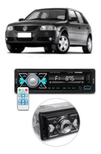 Auto Radio Mp3 Gol G4 Am Fm 2 Usbs Bt Sd Card Com Controle 0