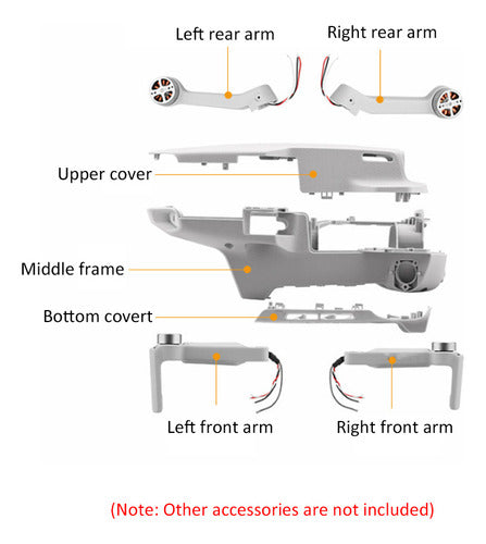 Peças De Reparo De Reposição Drone Upper Cover Shell Adequad 4