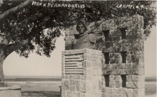 Carmelo - Monumento A Hernandarias Año 1955- Lámina 45x30 Cm 0