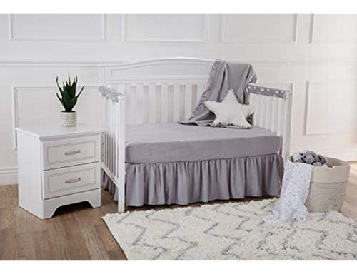 TL Care - Soft Chenille Heavenly Adjustable Crib Sheet 3