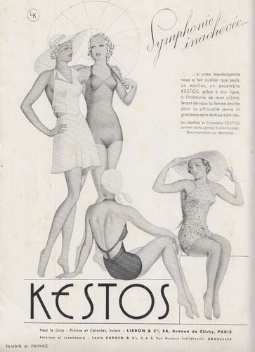 1938 Publicidad Vintage Kestos Mallas Y Conjuntos Femeninos 0