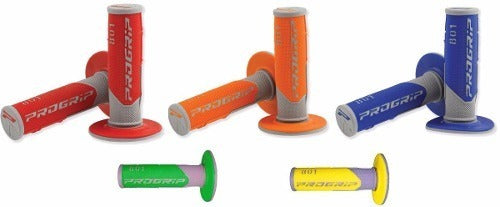 Puños Pro Grip Progrip Manoplas Motocross Naranja Gris  ® 2