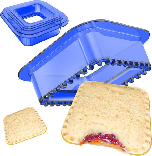 Cortador De Sándwiches Y Sellador Para Niños, Azul Cuadrado, 0