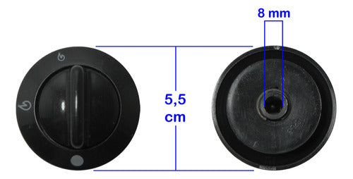 Domec 96 Black Knob Set for Kitchen 6