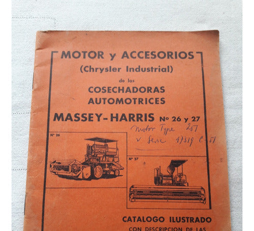 Catalogo Motor Y Accesorios Chrysler Cosechadoras Massey 0