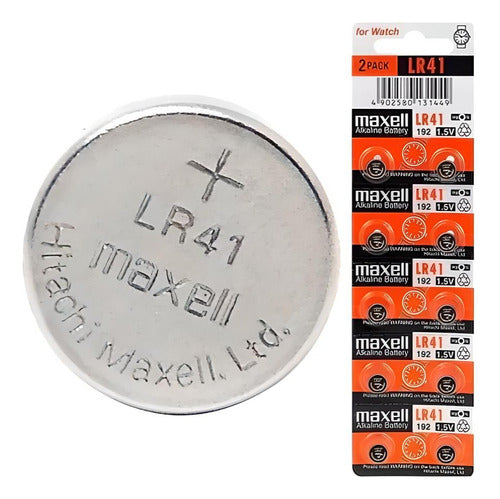 Maxell LR41 Alkaline Batteries x 50 Units 1