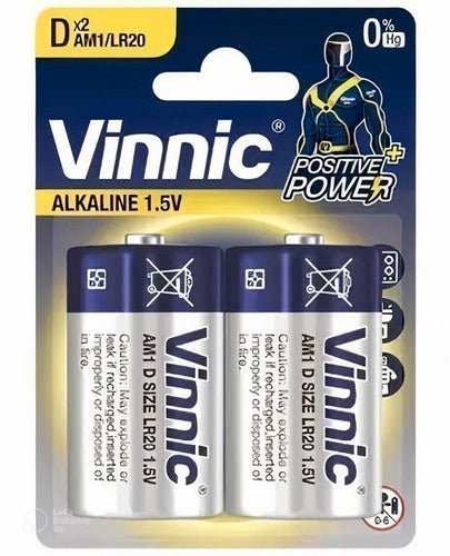 Vinnic D Alkaline Batteries - 16 Units Long-Lasting Energy 2