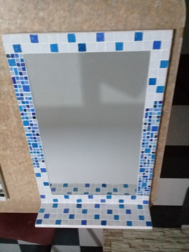 Artisan Mirror 80x60 Cm With Shelf 1