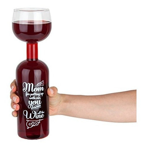 BigMouth Inc Original Wine Bottle Glass Mamá Por Aguantarme 2