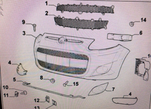 Fiat Soporte Inferior Paragolpe Delantero Palio 326 Original 3