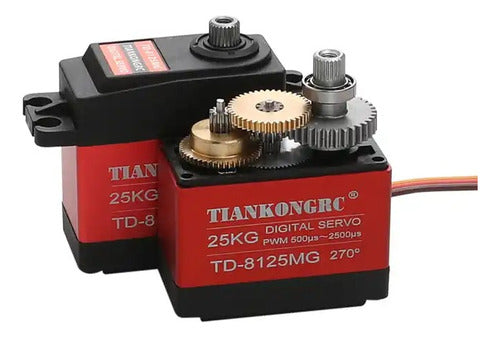 Servomotor Td-8125mg Imperm Metal 25 Kg 180 Grados Alto Torq 0