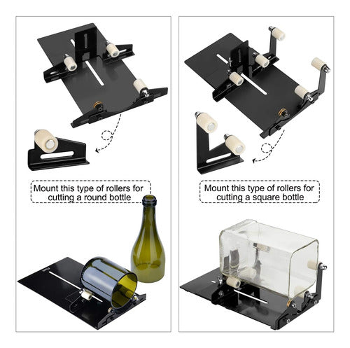 Fixm Glass Bottle Cutter - Round & Square with Accessories 3