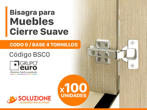 Grupo Euro Soft Close Hinge 35mm Angle 0 X 100 Units 1