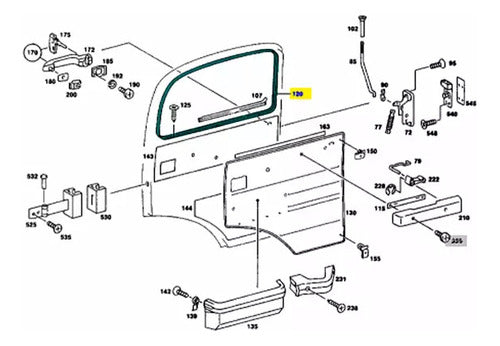 Quadro Acabamento Esq Porta Mb Cara Preta 1113 1313 1513 201 2