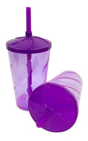 ACRILCOLOR 45 Twister Cups 300 Ml with Lid and Straw 2