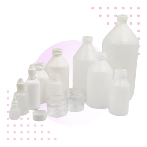 White Plastic Bottle Container with Screw Cap 250ml x 20 Units LFME 2