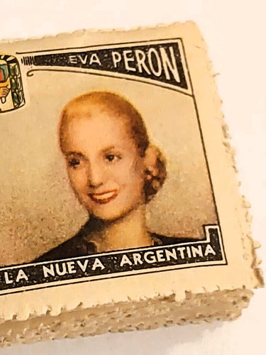 Stamp Evita Peron Political Collectible Sticker - 'Forjadores de la nueva Argentina' * Single 3