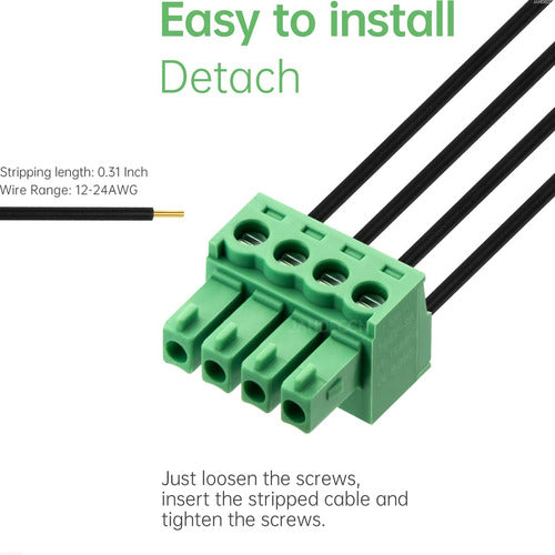 JANDECCN 10 Pieces of 4 Pins 0.150 in Pitch DIY PCB Co 1