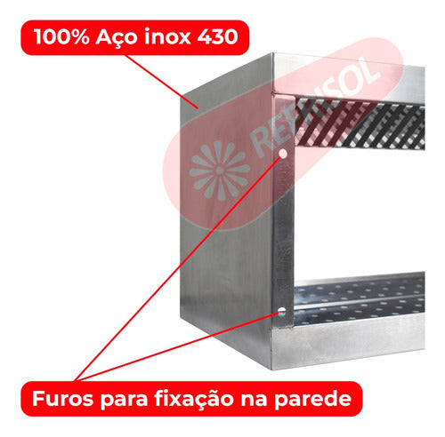 Escorredor Pratos Copos Industrial Inox Pro 80x30 Edanca 2