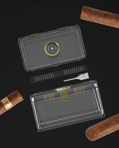 Elegante Estuche Humidificador Habanos Cigarros 5