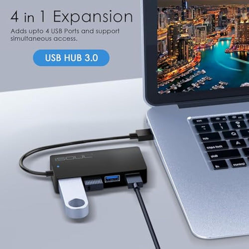 ISOUL Hub USB 3.0 4-Port for Laptop 3