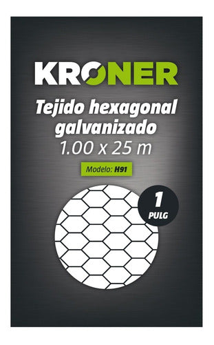 Kroner Hexagonal Galvanized Mesh 1' X 1.00 Mt X 25 Mts 2