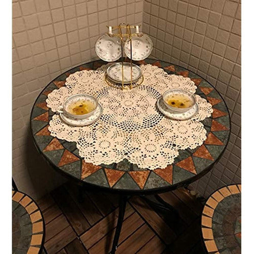 Janef Round Lace Tablecloths Made of Cotton Crochet 1