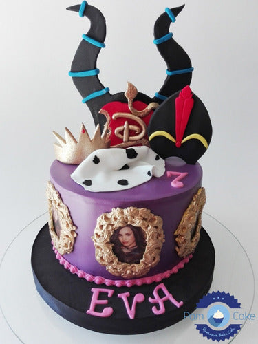 Torta Cumpleaños Artesanal Descendientes Malefica Cruella 0