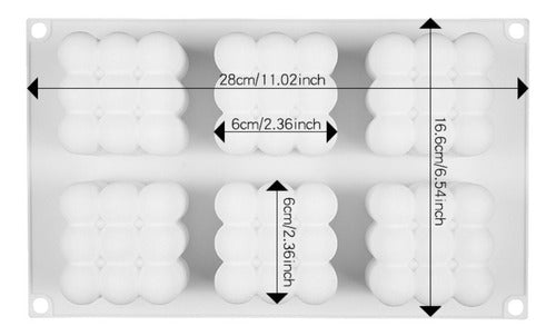 Bakery Cake Silicone Bubble Mold x6 Cavities for Cakes, Candles, and Soaps 1