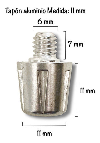 Aluminum Soccer Rugby Thick Thread Studs x 8 2